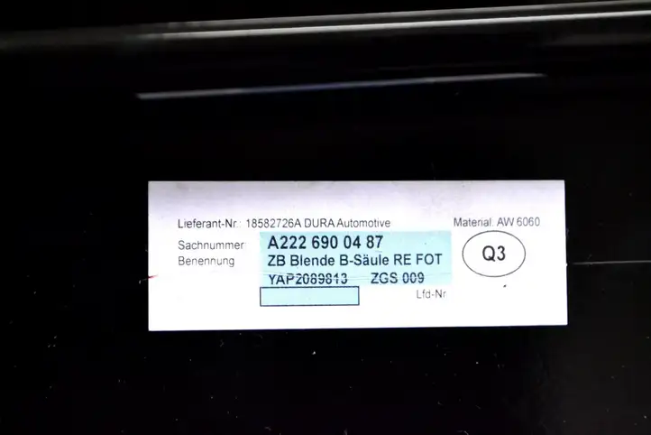 Mercedes-Benz S W222 (2013 - ) A2226900487 Накладка стекла передней двери — фото 5
