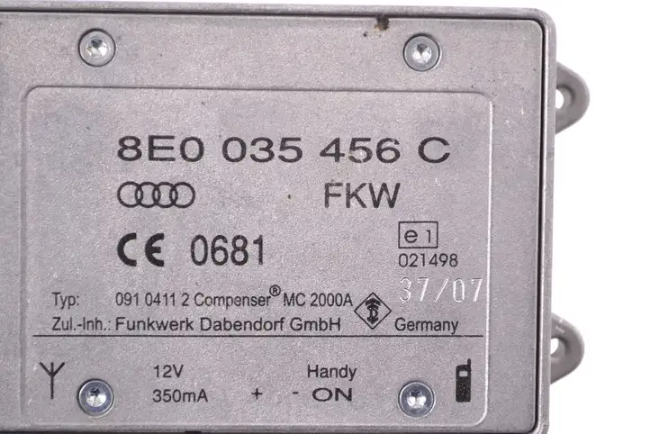 Audi A5 8T 8F (2007 - 2011) 8E0035456C Усилитель антенны — фото 5