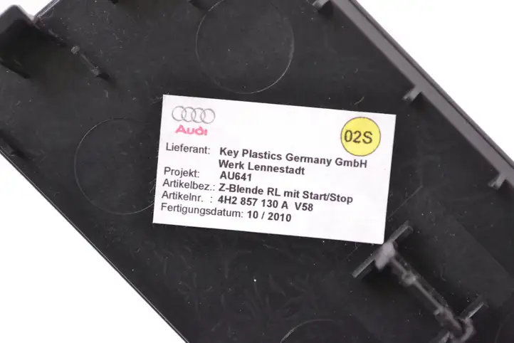 Audi A8 S8 D4 4H (2010 - 2014) 4H2857130A Другая деталь консоли (туннеля) — фото 5