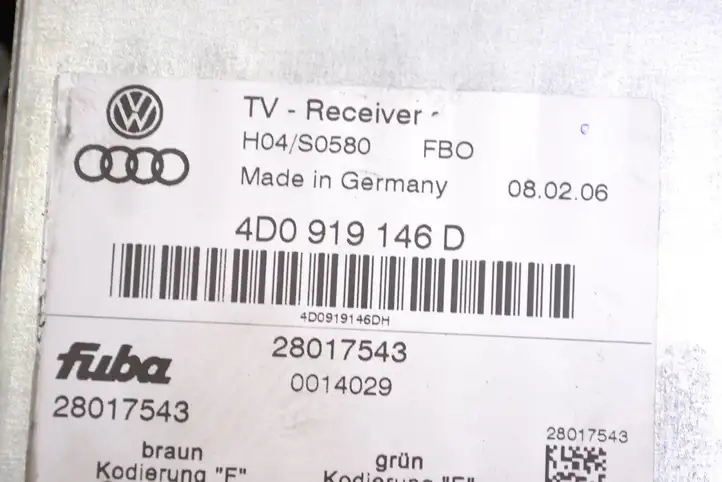 Audi A4 S4 B6 8E 8H (2000 - 2006) 4D0919146D Модуль управления видео — фото 5