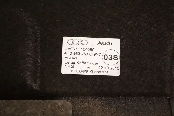 Audi A8 S8 D4 4H (2010 - 2014) 4H0863463C Пол багажника — фото 7