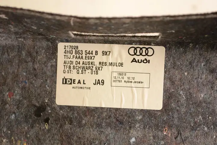 Audi A8 S8 D4 4H (2010 - 2014) 4H0863544B Пол багажника — фото 8