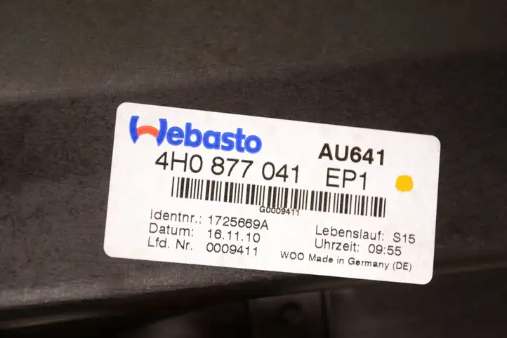 Audi A8 S8 D4 4H (2010 - 2014) 4E0959591A Комплект люка крыши — фото 7