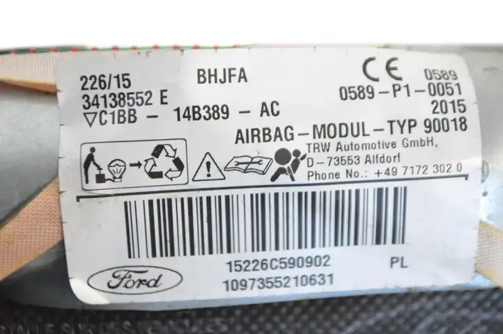 Ford Fiesta (2013 - 2017) C1BB14B389AC Боковая подушка безопасности шторка — фото 5