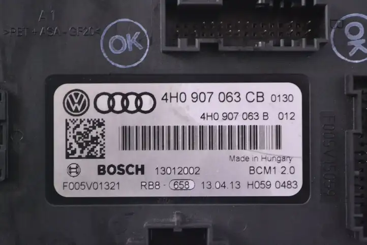 Audi A6 C7 (2011 - 2014) 4H0907063CB Модуль управления кузовом (BCM) — фото 5