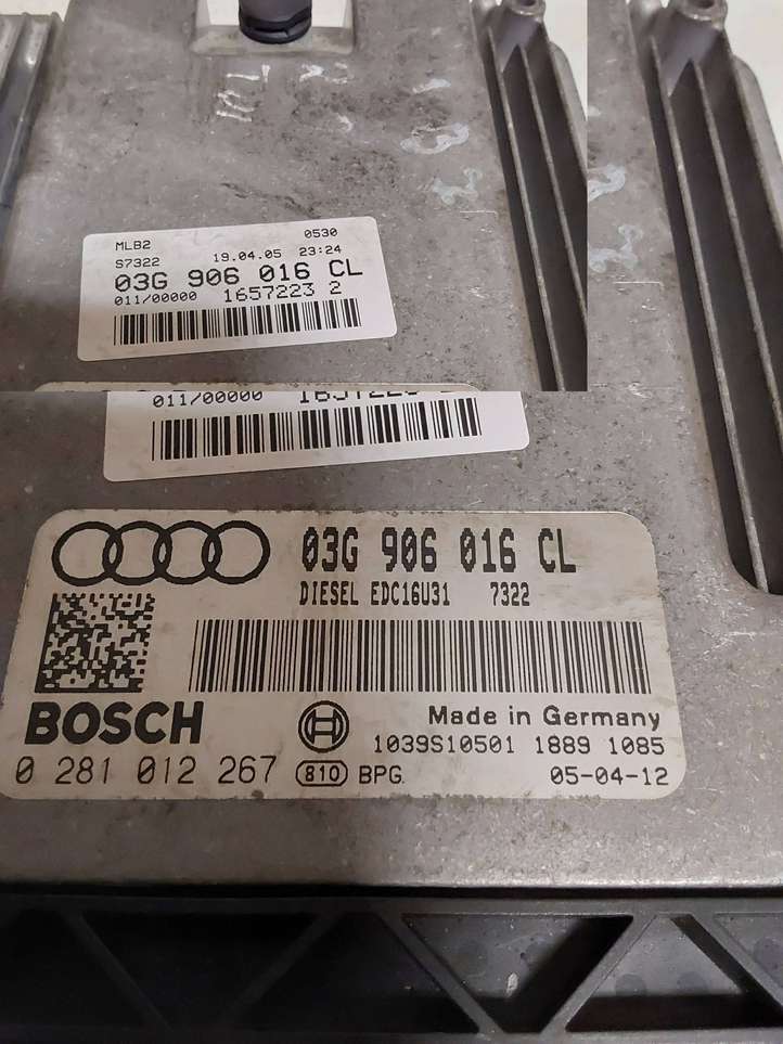 Audi A4 (2004 - 2009)  03G906016CL Блок управления двигателя