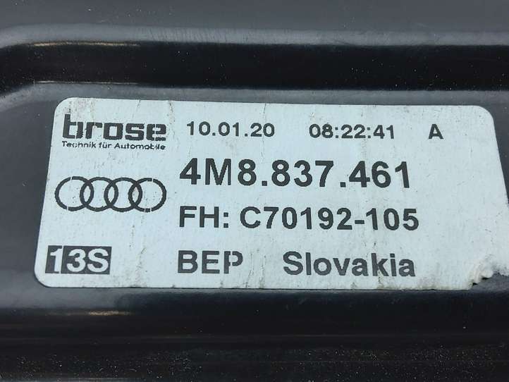 Audi Q8 (2018 - )  4M8837461 Механизм для электрического подъема окон передней двери (без двигателя)