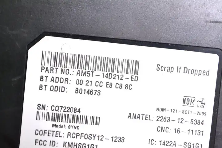 Ford Fiesta (2013 - 2017) AM5T14D212ED Bluetooth модуль — фото 4