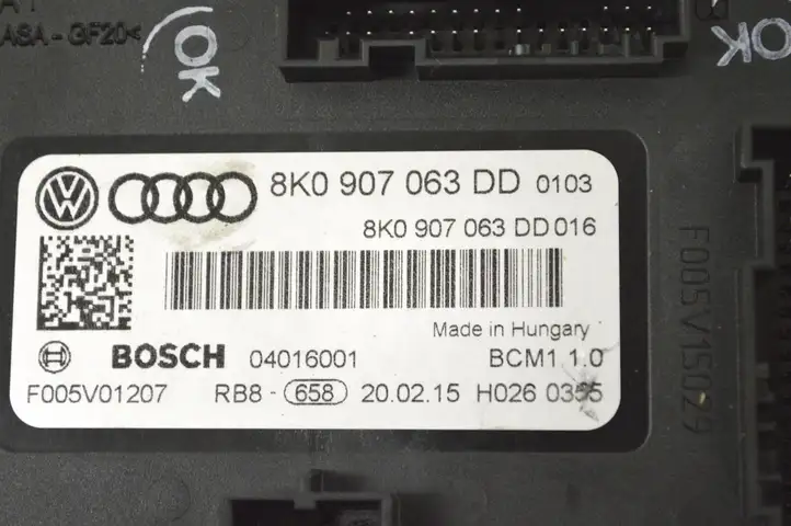 Audi A4 S4 B8 8K (2011 - 2015) 8K0907063DD Модуль управления кузовом (BCM) — фото 5