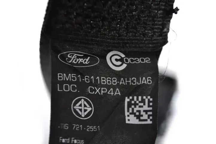 Ford Focus (2015 - 2019) BM51611B68AH3JA6 Центральный ремень безопасности — фото 5