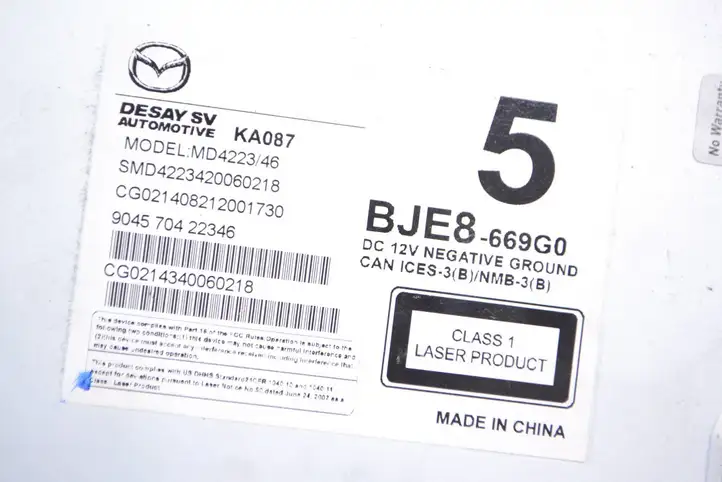 Mazda 3 II (2013 - 2017) BJE8669G0 CD/DVD чейнджер — фото 5