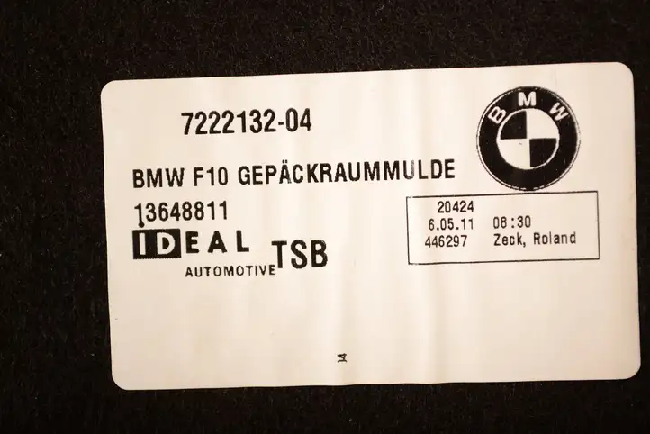 BMW 5 F10 F11 (2009 - 2016) 7222132 Обшивка ниши запасного колеса — фото 5