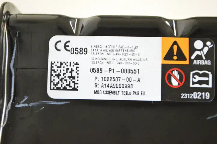 Tesla Model S (2012 - 2016) 0589P1000551 Подушка безопасности пассажира — фото 7
