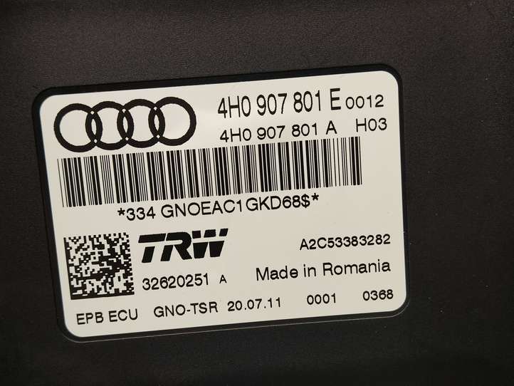 Audi A6 (2011 - 2014)  4H0907801E Модуль управления ручным тормозом