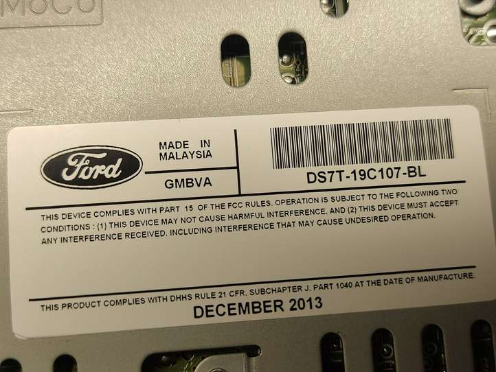 Ford Fusion II (2013 - )  DS7T19C107BL Радио/ проигрыватель CD/DVD / навигация