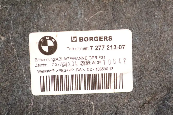BMW 3 F30 F35 F31 (2012 - 2018) 7277213 Обшивка ниши запасного колеса — фото 5