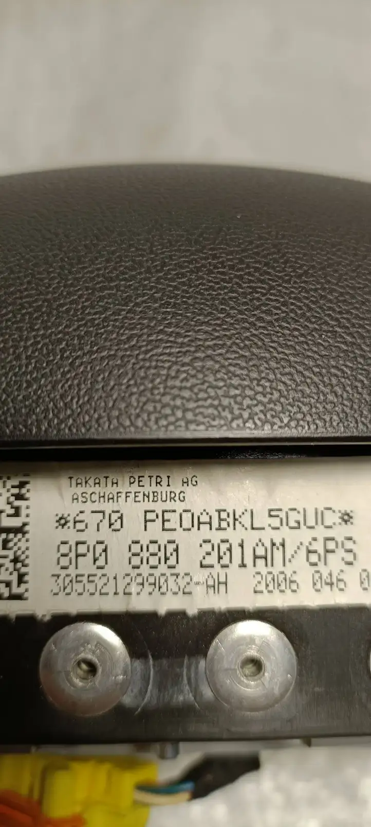 Audi A3/S3 8P (2004 - 2008) 8P0880201AM Подушка безопасности руля — фото 6