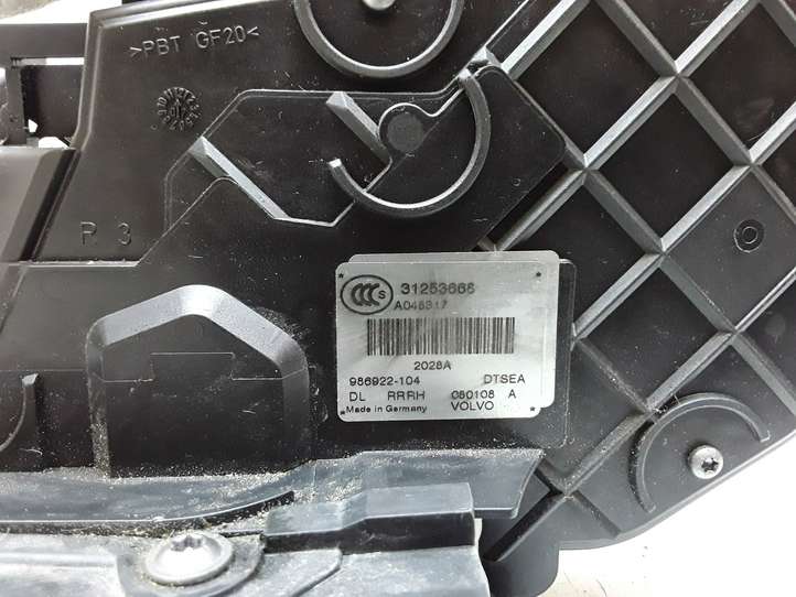 Volvo S80 (2006 - 2009)  31253668 Замок задней двери