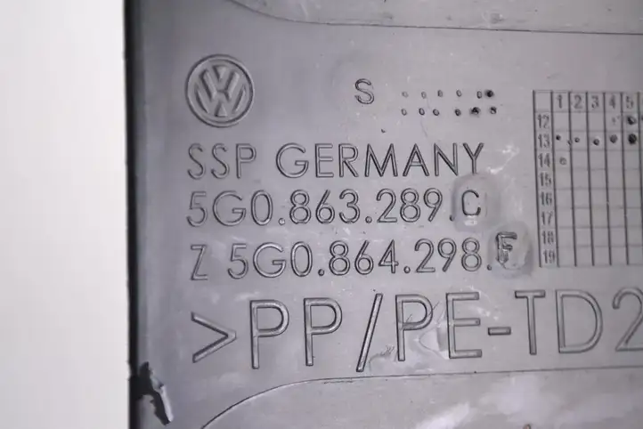 Volkswagen Golf VII (2013 - 2019) 5G0863289C Другая деталь консоли (туннеля) — фото 5