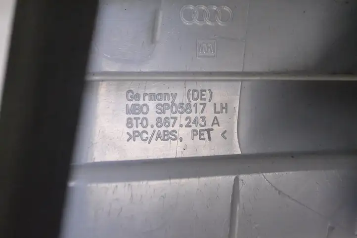 Audi A5 8T 8F (2007 - 2011) 8T0867243A Нижняя обшивка стойки B — фото 4