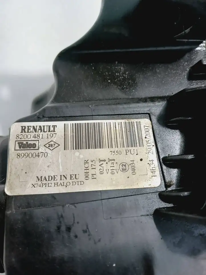 Renault Laguna II (2005 - 2007) 89900470 Передняя фара — фото 2
