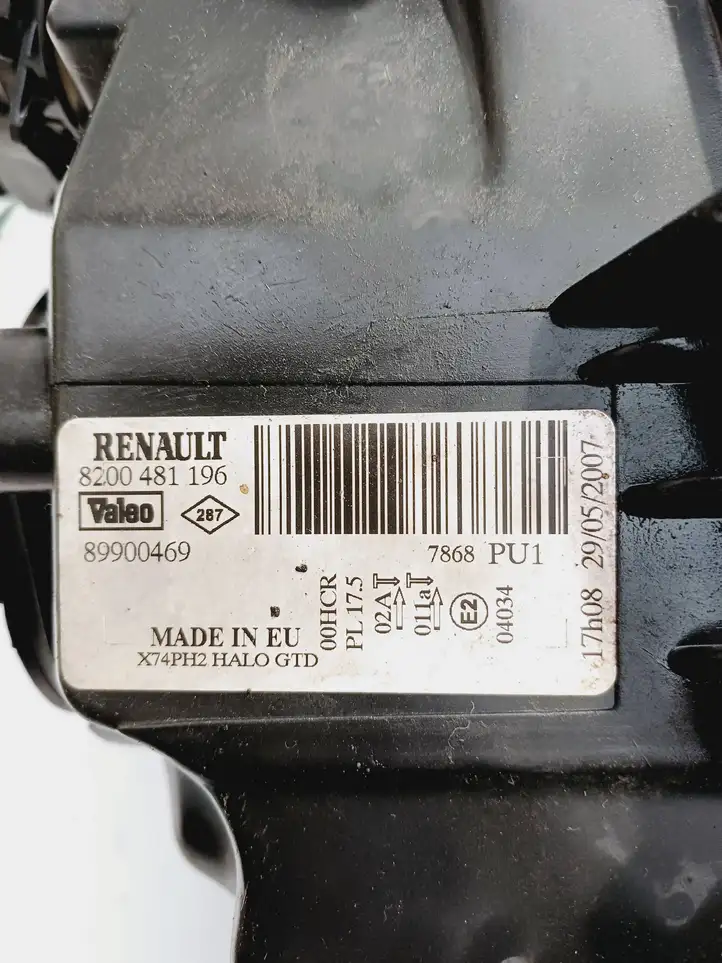Renault Laguna II (2005 - 2007) 8200481196 Передняя фара — фото 2