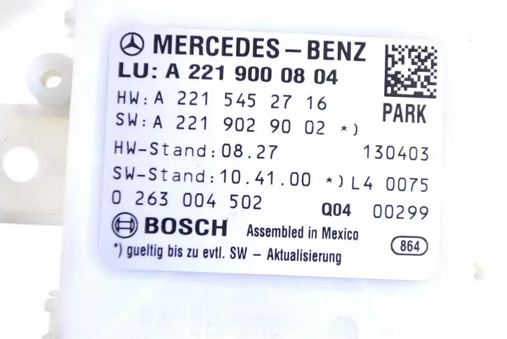 Mercedes-Benz S W221 (2005 - 2013) A2215452716 Блок управления парктрониками — фото 5