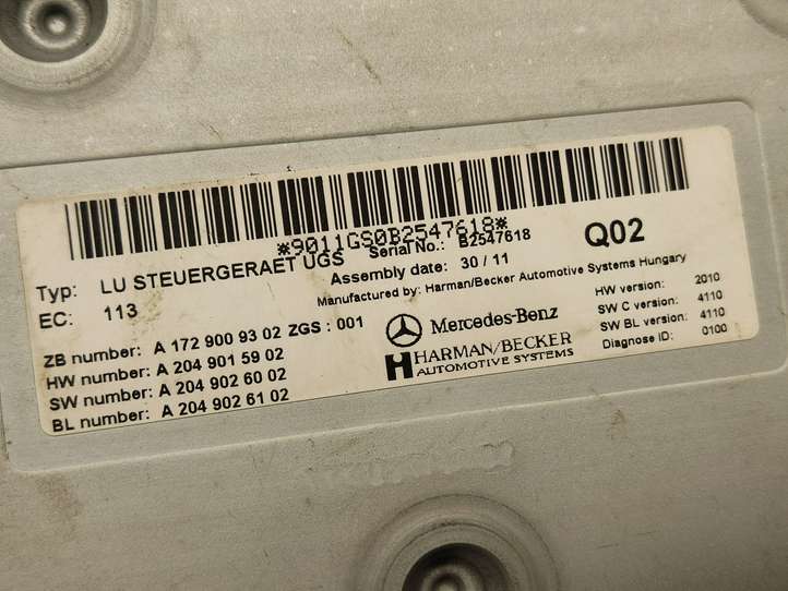 Mercedes-Benz C W204 (2007 - 2014)  A1729009302 Блок управления навигации (GPS)