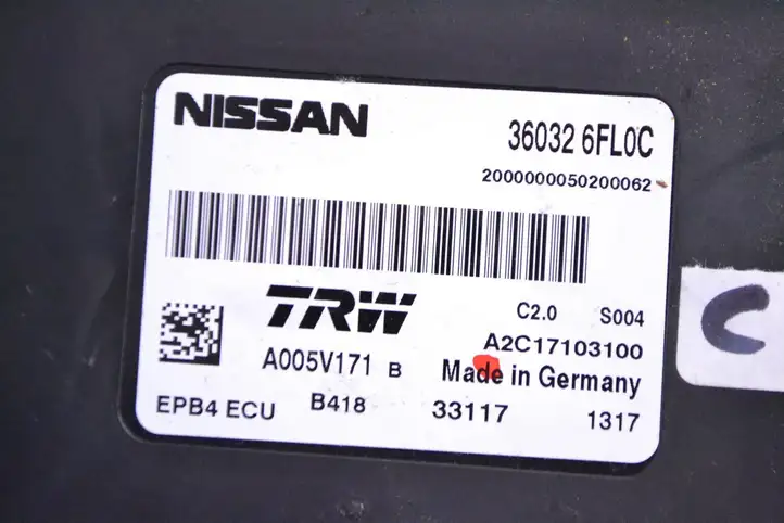 Nissan Qashqai (2013 - 2017) 360326FL0C Блок управления стояночным тормозом (EPB) — фото 5