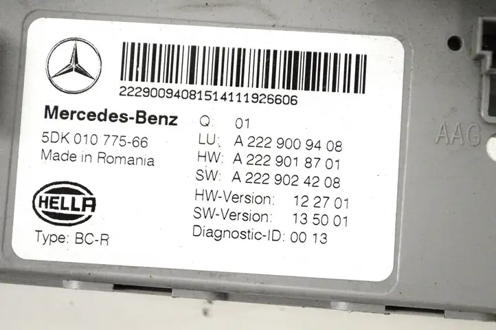 Mercedes-Benz S W222 (2013 - ) A2229024208 Модуль управления кузовом (BCM) — фото 5