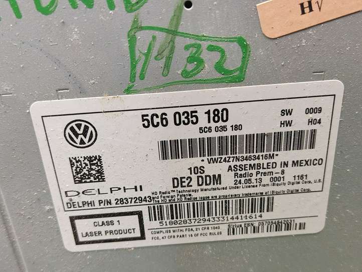 Volkswagen Jetta VI (2011 - 2018)  5C6035180 Радио/ проигрыватель CD/DVD / навигация