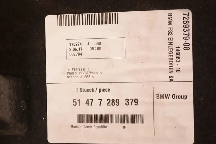 BMW 4 F32 F33 (2013 - 2017) 51477289379 Пол багажника — фото 5