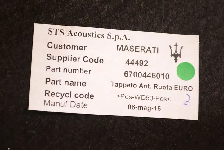 Maserati Ghibli (2013 - 2017) 6700446010 Обшивка ниши запасного колеса — фото 5