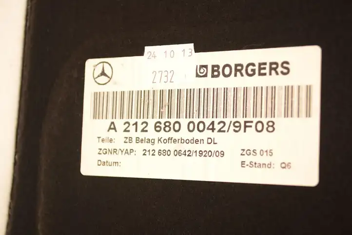 Mercedes-Benz E W212 (2009 - 2016) A2126800042 Пол багажника — фото 5