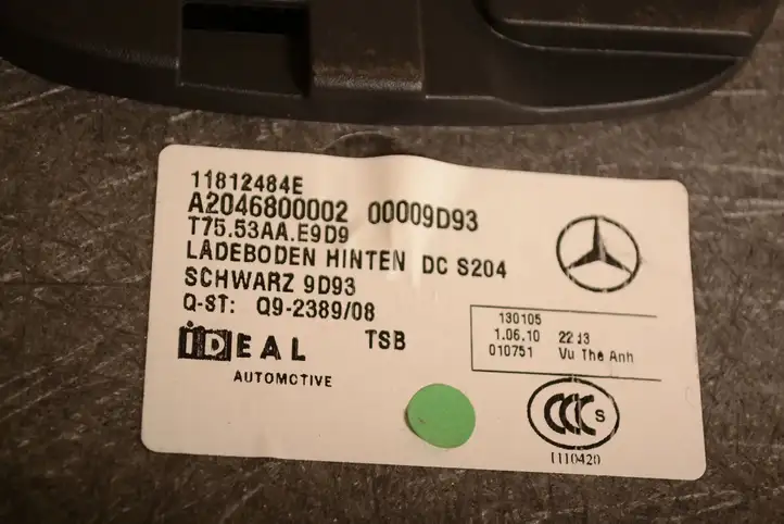 Mercedes-Benz C W204 (2007 - 2014) A2046800002 Пол багажника — фото 6