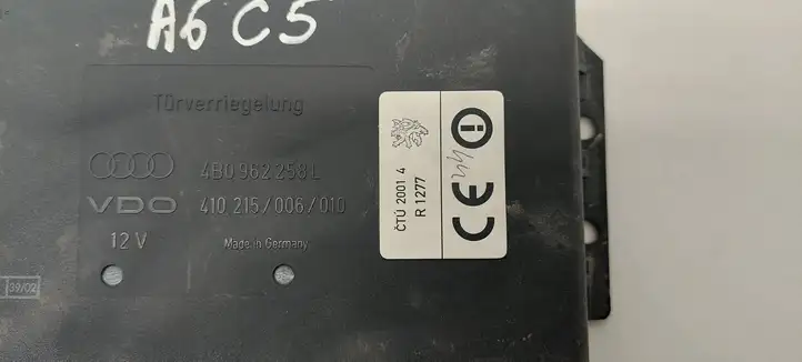 Audi A6 S6 C5 4B (2001 - 2004) 4B0962258L Модуль комфорта — фото 1