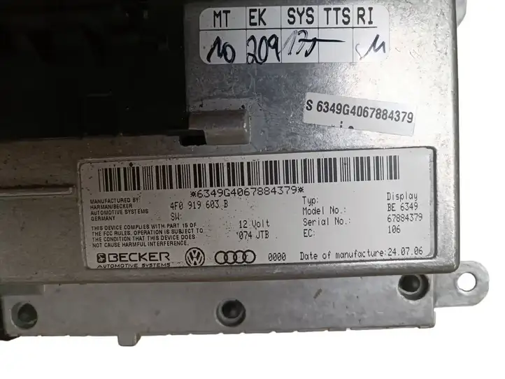 Audi A6 S6 C6 4F (2004 - 2008) 4F0919603B Магнитола / мультимедийная система — фото 2