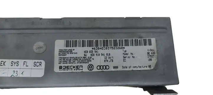 Audi A8 S8 D3 4E (2005 - 2007) 4E0035541 Магнитола / мультимедийная система — фото 2