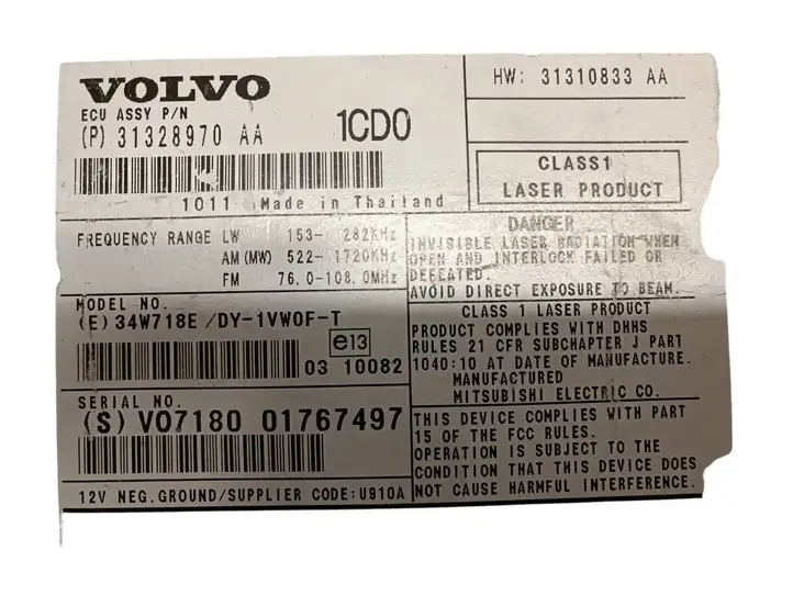 Volvo V60 (2013 - 2018) P31328970AA Магнитола / мультимедийная система — фото 2