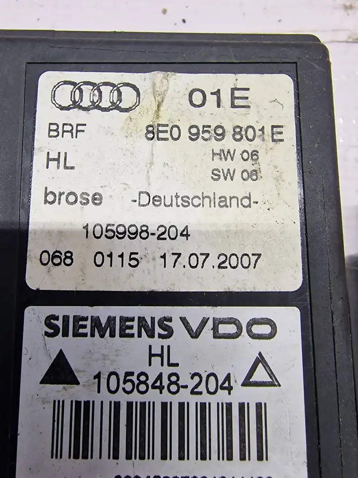 Audi A4 S4 B7 8E 8H (2004 - 2009) 8E0959801E Стеклоподъемник задней двери — фото 2