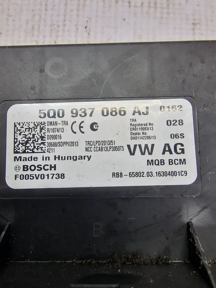 Volkswagen PASSAT B8 (2015 - ) 5Q0937086AJ Модуль комфорта — фото 2
