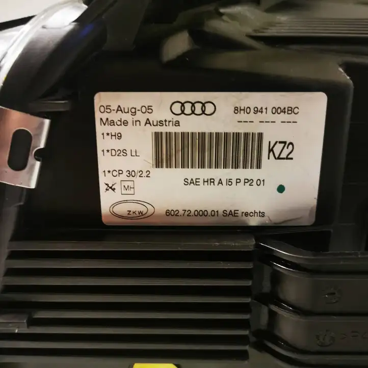 Audi A4 S4 B6 8E 8H (2000 - 2006) 8H0941004BC Передняя фара — фото 3