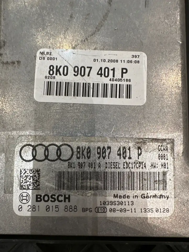 Audi A5 8T 8F (2007 - 2011) 8K0907401P Блок управления двигателем (ЭБУ) — фото 2