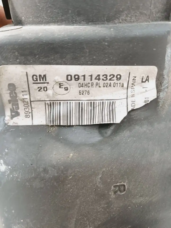 Opel Corsa C (2000 - 2003) 09114329 Передняя фара — фото 2