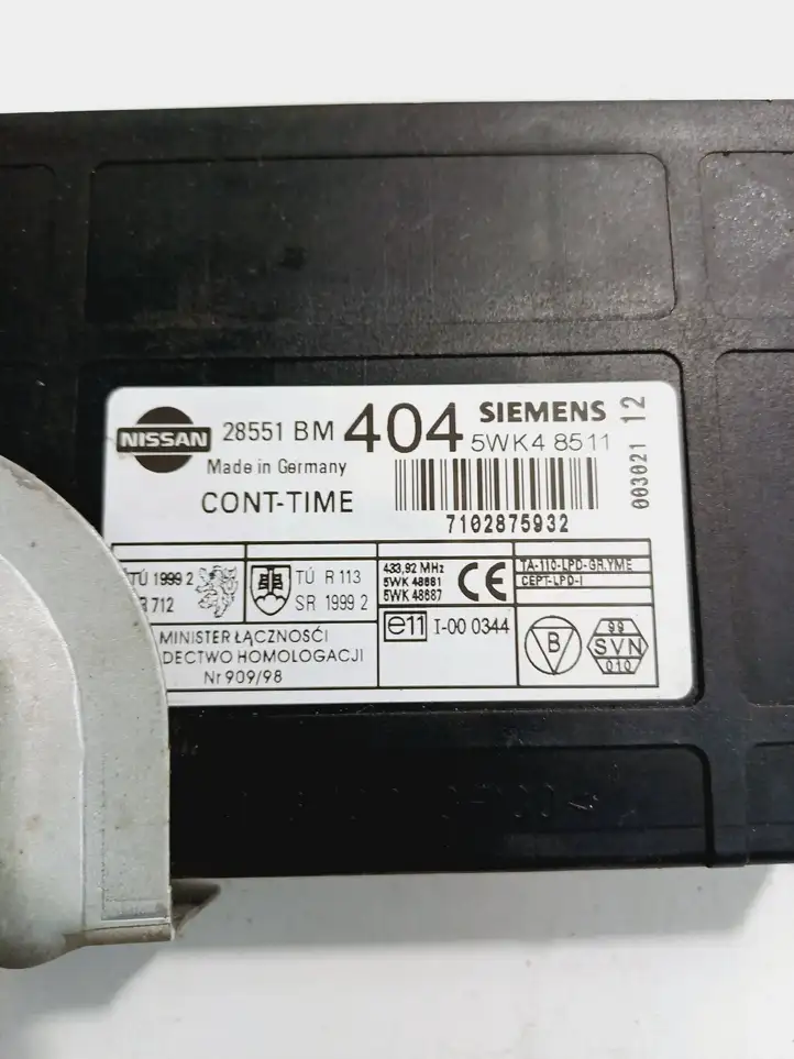 Nissan Primera (2001 - 2008) 5WK48511 Модуль комфорта — фото 2