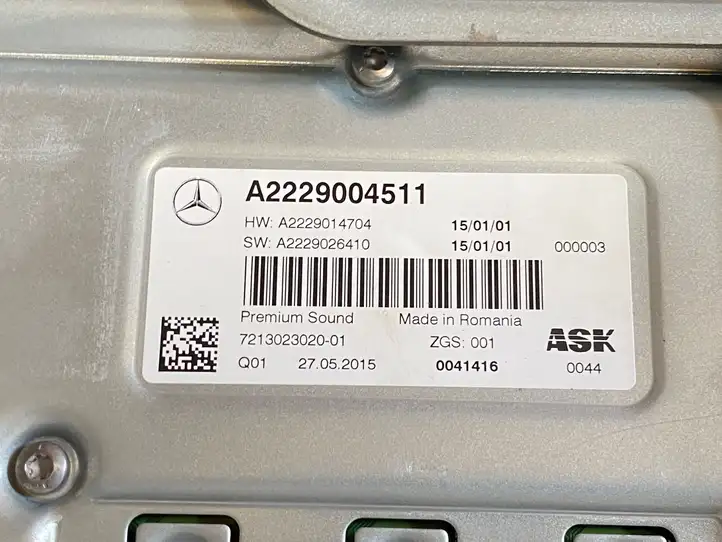 Mercedes-Benz C W205 (2014 - 2021) A2229004511 Комплект аудиосистемы — фото 5
