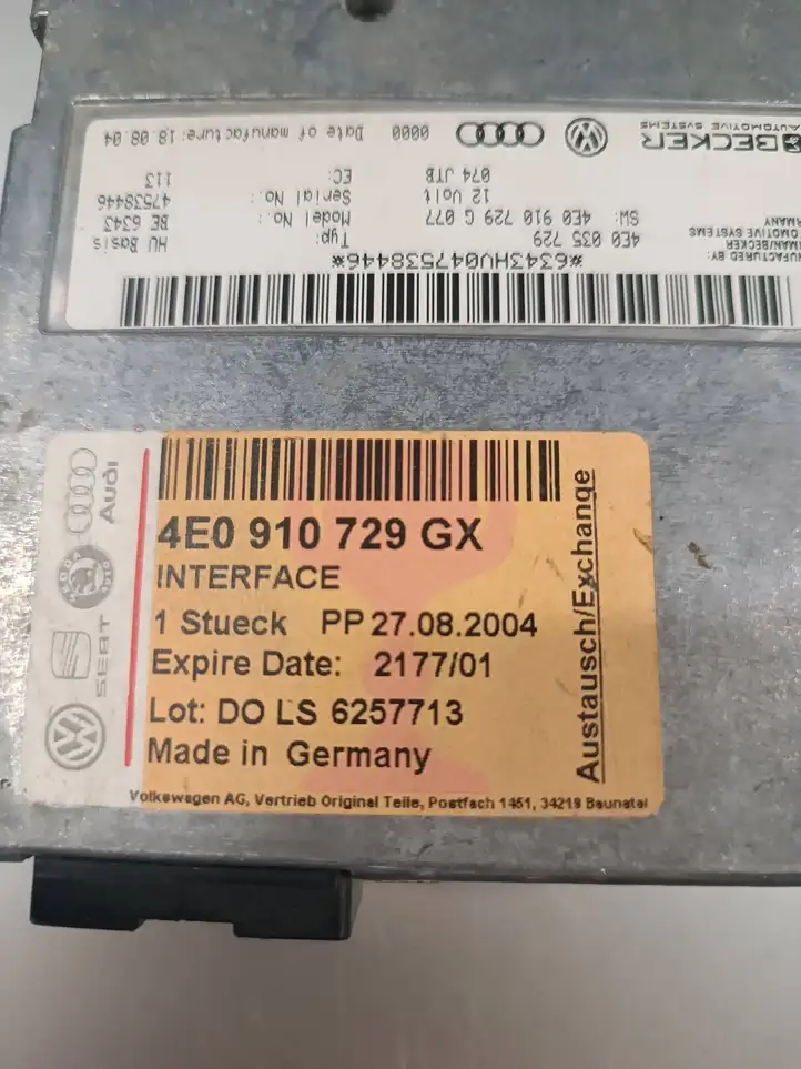 Audi A8 S8 D3 4E (2005 - 2007) 4E0910729GX Модуль управления видео — фото 5