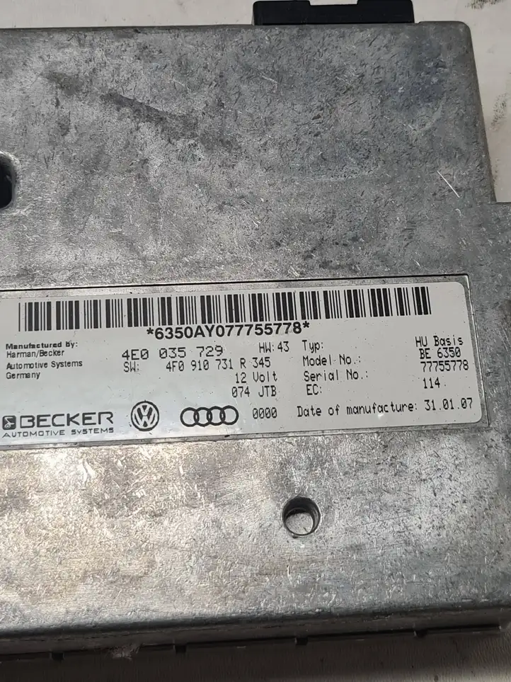 Audi A4 S4 B8 8K (2007 - 2011) 4E0035729 Блок MMI — фото 4