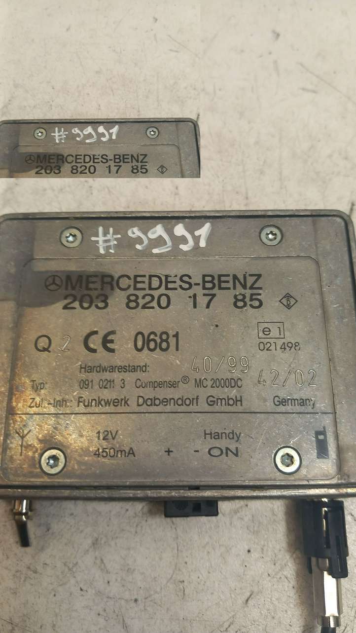 Mercedes-Benz C W203 (2000 - 2007)  A2038201785 Считывающее устройство иммобилайзера (антенна)