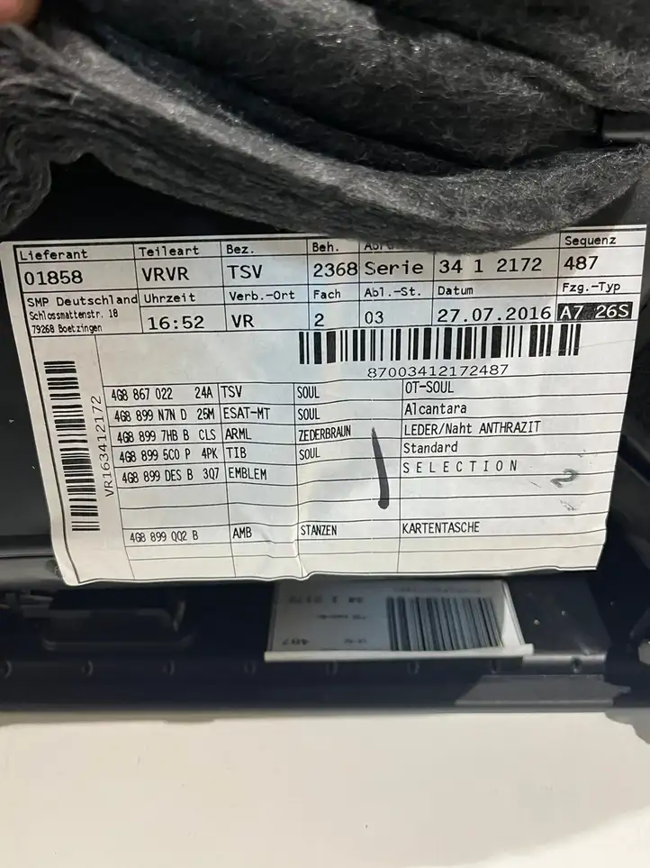 Audi A7 S7 4G (2014 - 2018) 4G8867022 Обшивка передней двери — фото 3
